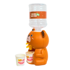 Mango Muffins orange bear water dispenser with two cups, perfect for kids' hydration.